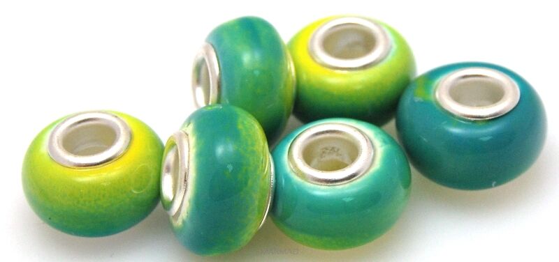 Porcelana - przekładka do biżuterii modułowej - oponka 14x10mm