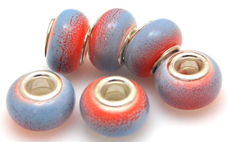 Porcelana - przekładka do biżuterii modułowej - oponka 14x10mm