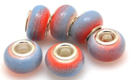 Porcelana - przekładka do biżuterii modułowej - oponka 14x10mm