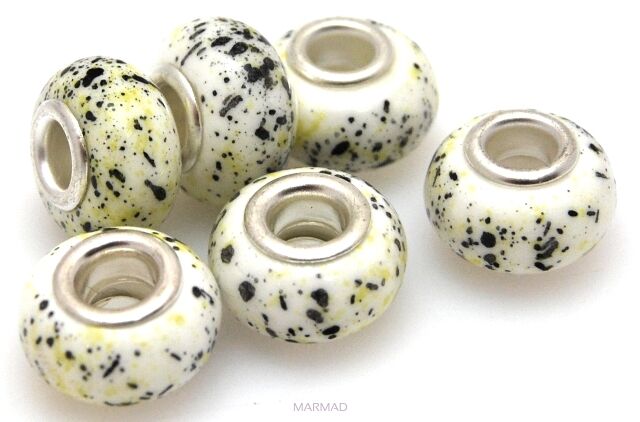 Porcelana - przekładka do biżuterii modułowej - oponka 14x10mm