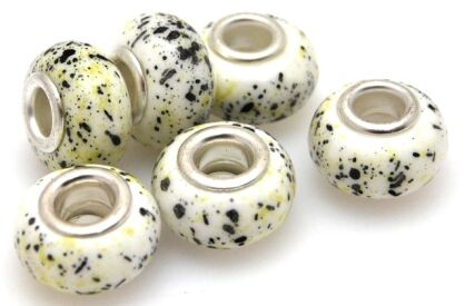 Porcelana - przekładka do biżuterii modułowej - oponka 14x10mm