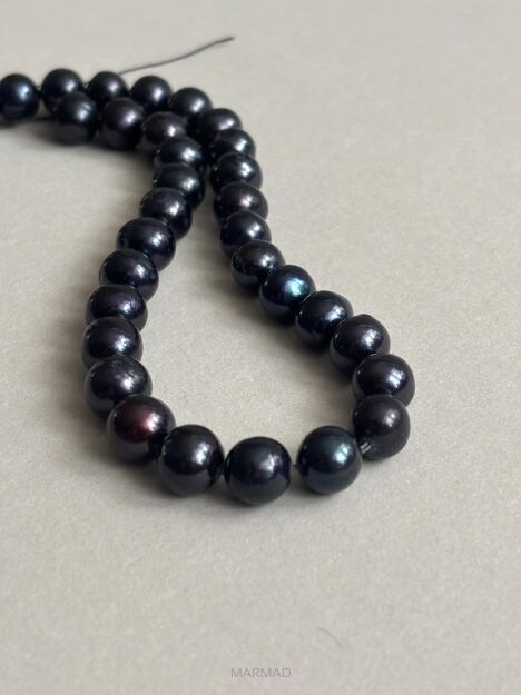 Perła rzeczna czarna- kula 8mm