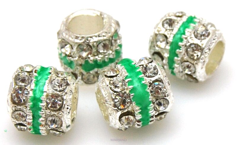 Przekładka z cyrkoniami - walec 13x12mm 