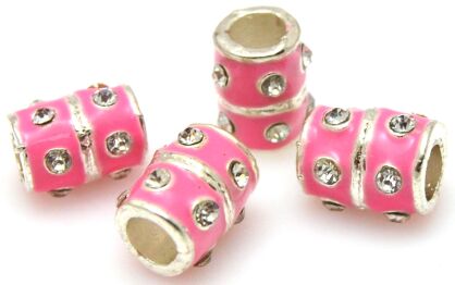 Przekładka z cyrkoniami - walec 14x10mm