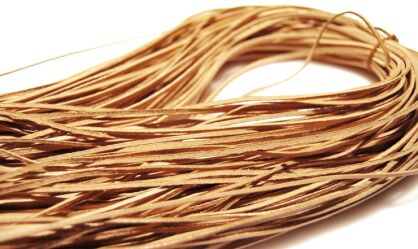 Rzemień kolor naturalny skórzany - grubość 1x1,5mm