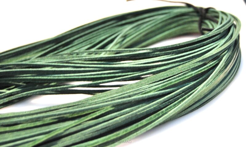 Rzemień zielony skórzany - grubość 1x1,5mm 