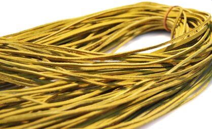 Rzemień żółty skórzany - grubość 1x1,5mm 