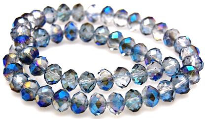 Kryształki fasetowane efekt AB - oponka 10x7mm