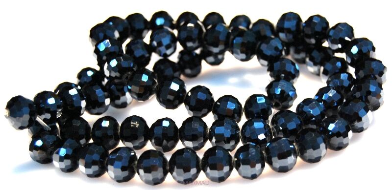 Kryształ fasetowany grafitowy - kula 12mm