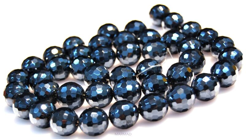 Kryształ fasetowany grafitowy - kula 16mm