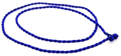 Sznurek pleciony z pętelką - niebieski