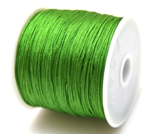 Sznurek bawełniany satynowy 0,9mm - jasno zielony