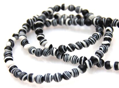 Turkus stabilizowany "zebra" - kula 4mm