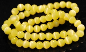 Uleksyt - kula 6mm - żółto cytrynowy