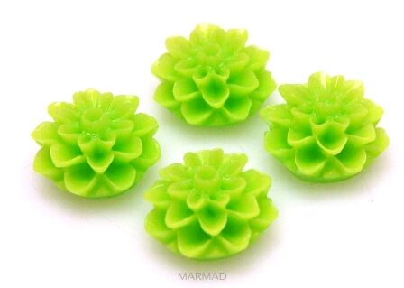 Kaboszon - kwiatek seledynowy 14mm