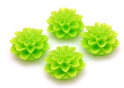 Kaboszon - kwiatek seledynowy 14mm