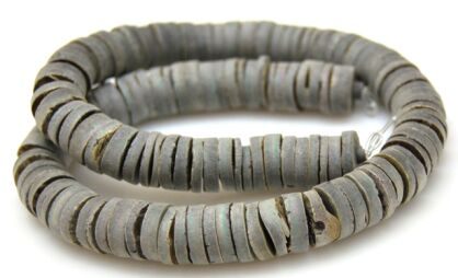 Muszla szara tęczowa matowa - krążki 12mm