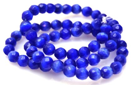 Kocie oko- uleksytowy fasetowany - kula 6mm - niebieski