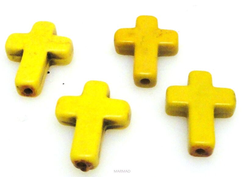 Howlit - krzyż 16x12mm - żółty