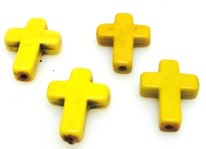 Howlit - krzyż 16x12mm - żółty