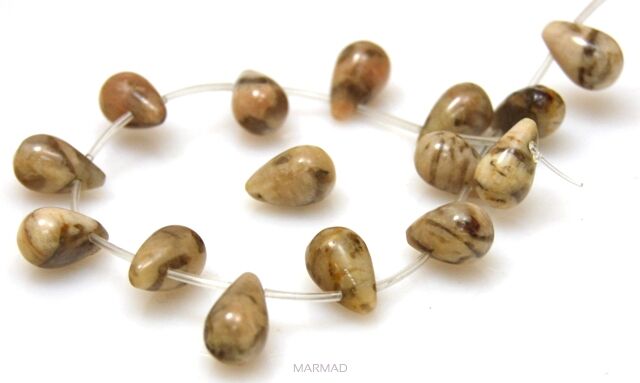 Jaspis tygrysi - kropla 13x8mm