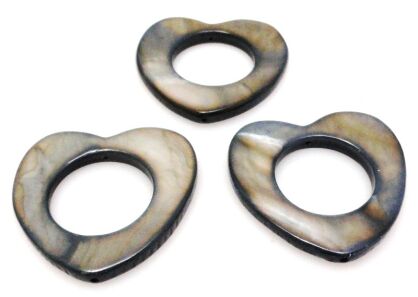 Masa perłowa - serce okienko 30mm