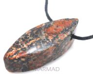 Jaspis leopard - na wisior - markiza 47x17x16mm