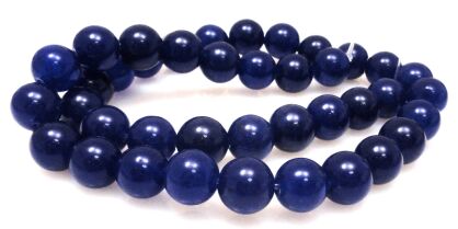 Jadeit - kula 10mm - ciemno niebieski