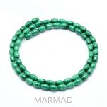 Malachit naturalny- oliwka 6x4mm - 2