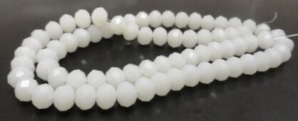 Kryształki fasetowane - oponka 10x7mm - białe