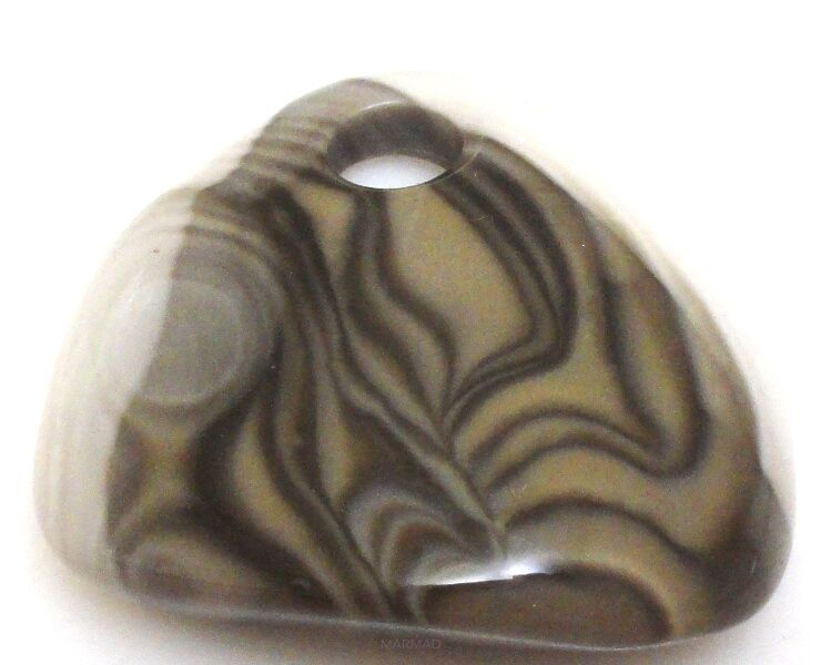 Krzemień pasiasty - wisior - 54x50mm