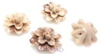 Koral z żywicą - kwiatek dalia 17mm - brązowy