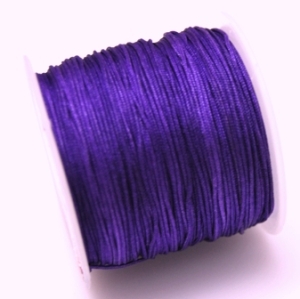 Sznurek bawełniany satynowy 0,8mm - ciemno fioletowy