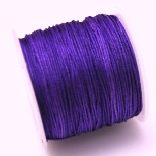 Sznurek bawełniany satynowy 0,8mm - ciemno fioletowy