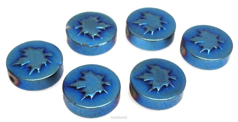Hematyt niebieski - liść klonu 10mm