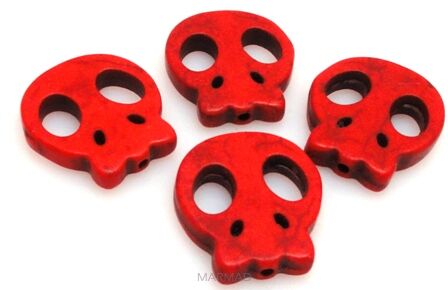 Howlit - czaszka 20x20mm - czerwony