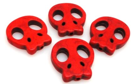 Howlit - czaszka 20x20mm - czerwony