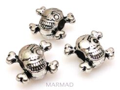 Ozdobna przekładka - czaszka pirata 14x12mm