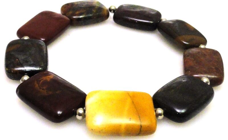 Bransoleta - mokait prostokąt 18x13mm - 18,5cm