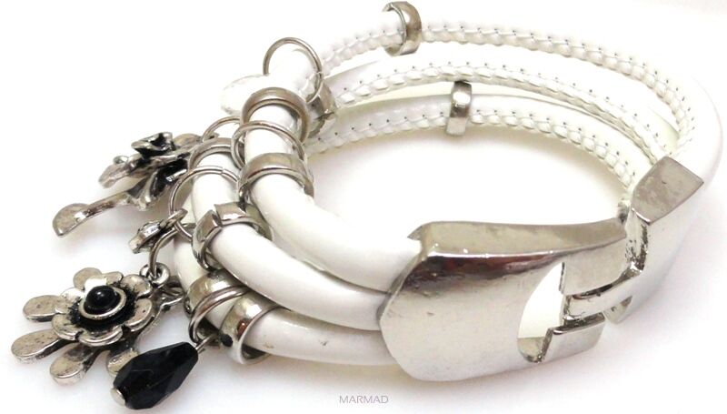 Bransoleta biała 19cm