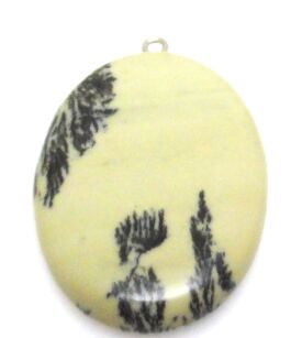 Jaspis z ogniwkiem na wisior - owal 40x30mm