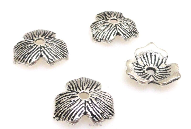 Czapeczki bali na korale liście 11mm