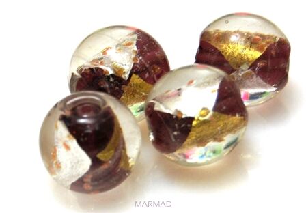 Szkło weneckie - kula 18mm - brązowe