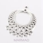 Łącznik- koło-  konektor, Baza na kolczyki, wisior 37,5x29 - 2