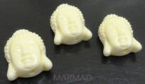 Koral z żywicą - głowa Buddy 20x15mm - wanilia