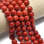 Jadeit malezyjski czerwony- kula 14mm - 2