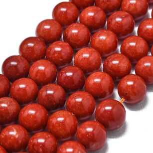Jadeit malezyjski czerwony- kula 14mm