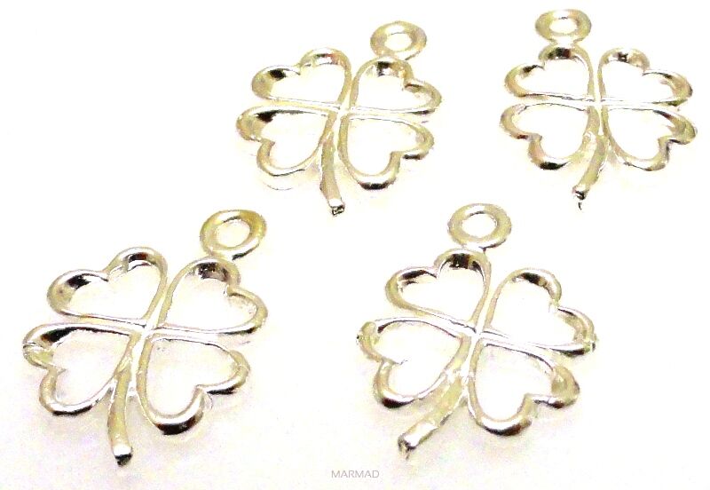 Zawieszka ażurowa koniczynka 17x11mm - srebro 925