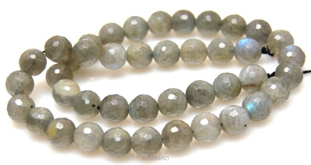 Labradoryt fasetowany - kula 10mm