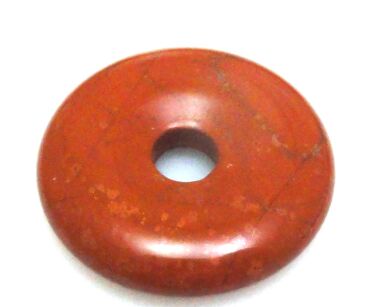 Jaspis czerwony - na zawieszkę - donut 30mm